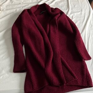 Elegant Kilcoole Textured Coatigan Claret Cardigan